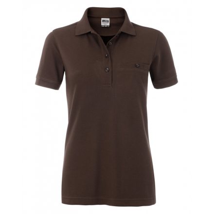 James&Nicholson Workwear Polo Pocket női gall. póló JN867 brown 3XL