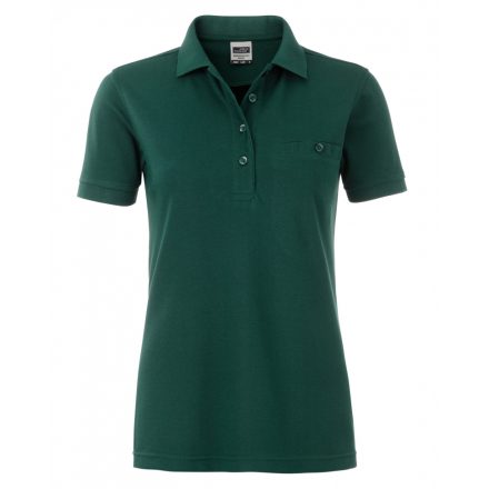 James&Nicholson Workwear Polo Pocket női gall. póló JN867 dark-green 3XL