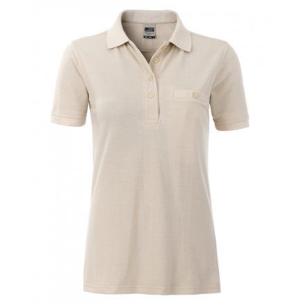 James&Nicholson Workwear Polo Pocket női gall. póló JN867 stone 3XL