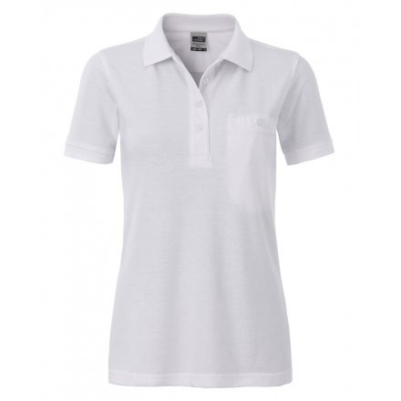 James&Nicholson Workwear Polo Pocket női gall. póló JN867 white 3XL