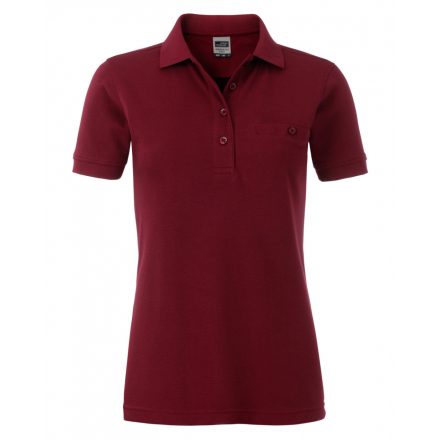 James&Nicholson Workwear Polo Pocket női gall. póló JN867 wine 3XL