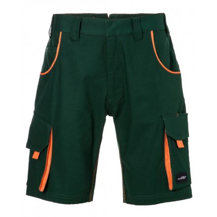 James&Nicholson Level 2 Bermuda munkanadrág JN872 dark-green/orange 42