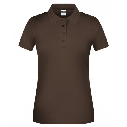 James&Nicholson BIO Workwear női galléros póló JN873 brown XS