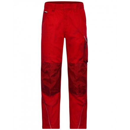 James&Nicholson SOLID Workwear derekas nadrág JN878 red 102