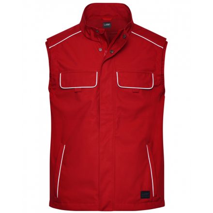 James&Nicholson SOLID vékony softshell mellény JN881 red L