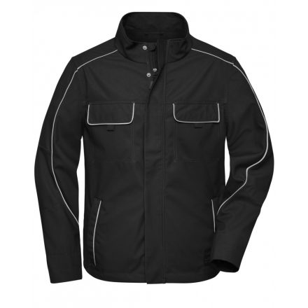 James&Nicholson SOLID vékony softshell munkadzseki JN882 black 3XL