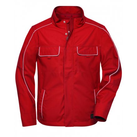 James&Nicholson SOLID vékony softshell munkadzseki JN882 red 3XL