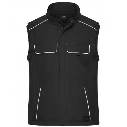 James&Nicholson SOLID softshell mellény JN883 black L