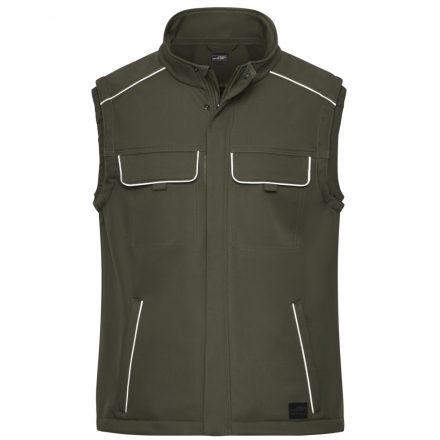 James&Nicholson SOLID softshell mellény JN883 olive L