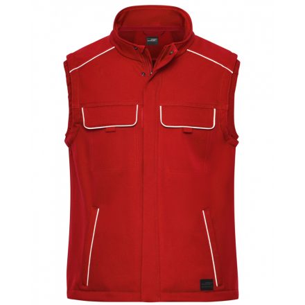 James&Nicholson SOLID softshell mellény JN883 red 3XL