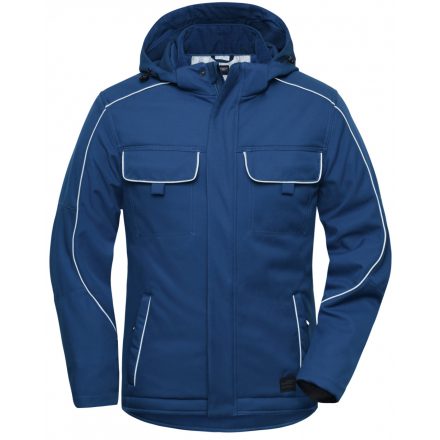 James&Nicholson SOLID bélelt softshell dzseki kapucnival JN886 dark royal L