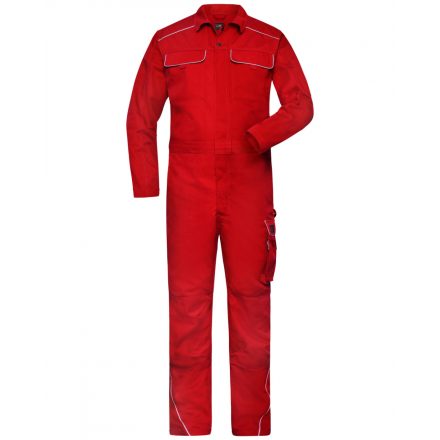 James&Nicholson SOLID Workwear overall JN887 red 42