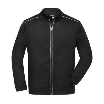 James&Nicholson SOLID kötött polár dzseki JN898 black/black 3XL