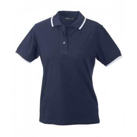 James&Nicholson J&N Ladies' Polo Tipping galléros póló JN934 navy/white L