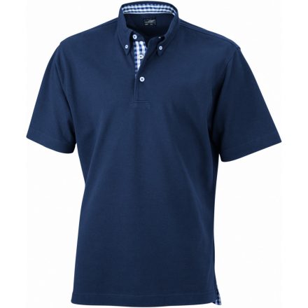 James&Nicholson Plain piké póló JN964 navy/navy-white XXL