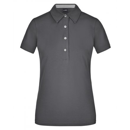 James&Nicholson Plain női piké póló JN969 graphite/graphite-white XXL