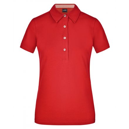 James&Nicholson Plain női piké póló JN969 red/red-white XXL