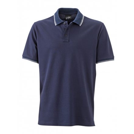 James&Nicholson J&N Men's Polo galléros póló JN986 navy/white 3XL