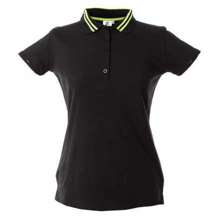 James Ross JRC Tenerife Lady női galléros póló JR-99015 black L