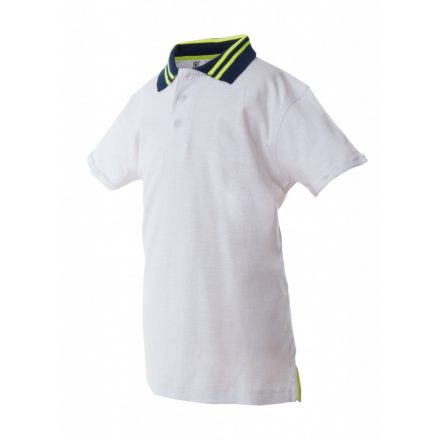 James Ross JRC Tenerife Boy gyermek galléros póló JR-99016 white L