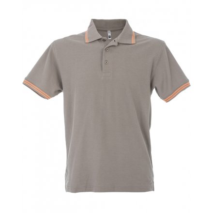 James Ross Paris Man galléros póló JR-99290 light-grey/orange 3XL