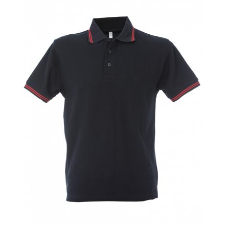 James Ross Paris Man galléros póló JR-99290 navy/red 3XL