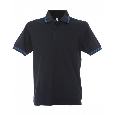 James Ross Paris Man galléros póló JR-99290 navy/royal 3XL