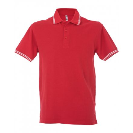 James Ross Paris Man galléros póló JR-99290 red/white 3XL