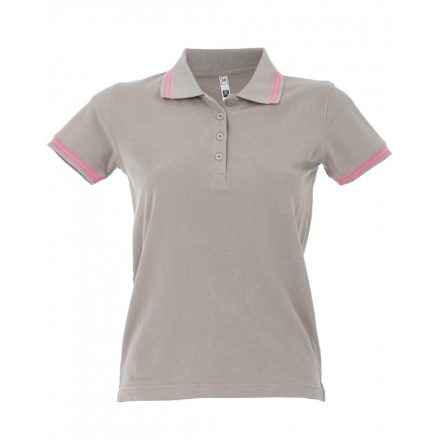 James Ross Paris Lady galléros póló JR-99292 light-grey/fuchsia XL