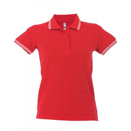 James Ross Paris Lady galléros póló JR-99292 red/white XL