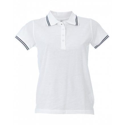 James Ross Paris Lady galléros póló JR-99292 white/navy M