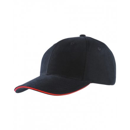 Myrtle Beach 6 paneles szendvics baseballsapka MB024 black/red one size