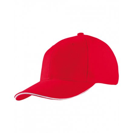 Myrtle Beach 6 paneles szendvics baseballsapka MB024 red/white one size