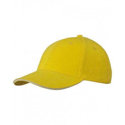 Myrtle Beach 6 paneles szendvics baseballsapka MB024 sun-yellow/white one size