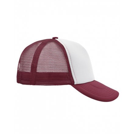 Myrtle Beach 5 Panel Mesh Cap trucker baseballsapka MB070 white/burgundy