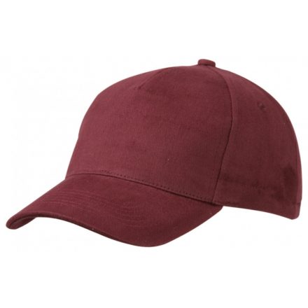 Myrtle Beach Heavy Cotton 5 paneles baseballsapka MB092 burgundy