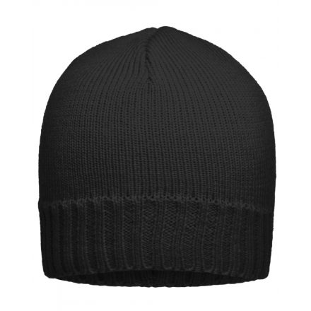 Myrtle Beach Rib-Beanie kötött sapka MB503 black