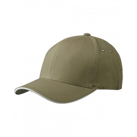 Myrtle Beach Flexfit® Ripstop baseballsapka szendvics silddel MB6187 olive/cream L/XL