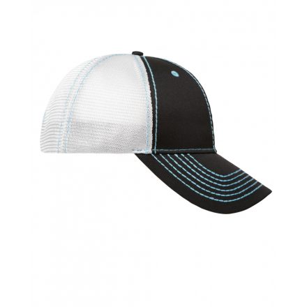 Myrtle Beach 6 paneles hálós baseballsapka MB6229 black/turquoise/white