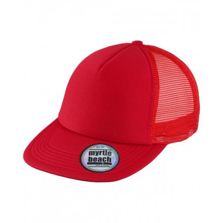 Myrtle Beach 5 Panel Flat Peak Cap trucker baseballsapka MB6508 red one size