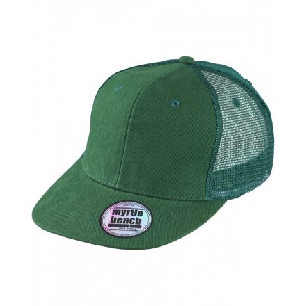 Myrtle Beach 6 Panel Flat Peak Cap trucker baseballsapka MB6509 dark-green one size