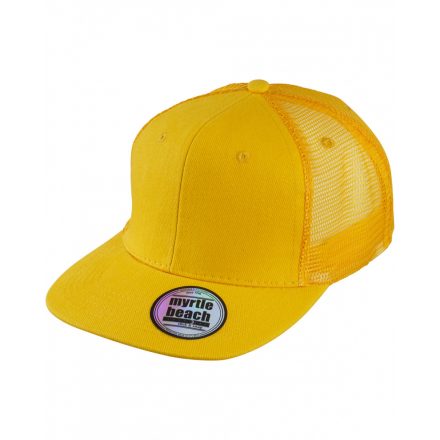 Myrtle Beach 6 Panel Flat Peak Cap trucker baseballsapka MB6509 gold-yellow one size