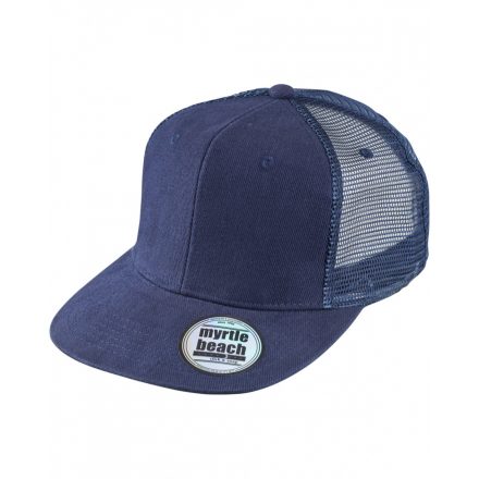 Myrtle Beach 6 Panel Flat Peak Cap trucker baseballsapka MB6509 navy one size