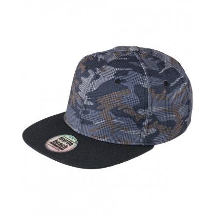 Myrtle Beach Pro Cap 6 paneles mintás baseballsapka MB6630 checked-camouflage/black one size