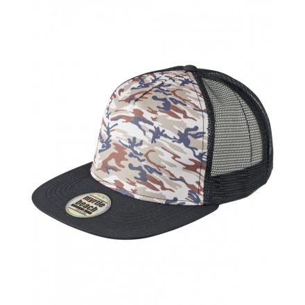 Myrtle Beach Mesh Camouflage 5 paneles baseballsapka MB6632 camouflage/black one size