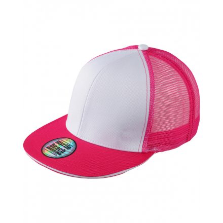 Myrtle Beach Pro Cap Mesh 6 paneles trucker baseballsapka MB6635 white/magenta one size