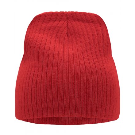 Myrtle Beach Rib Beanie MB7923 red one size