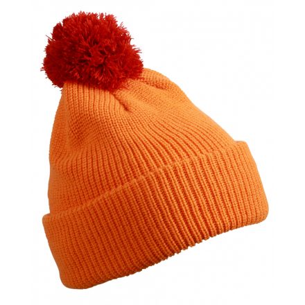 Myrtle Beach Pompon Hat with Brim MB7967 orange/rust one size