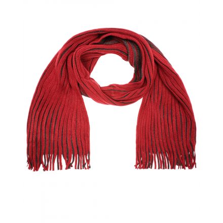 Myrtle Beach Ribbed Scarf kötött sál MB7989 dark-red/anthracite