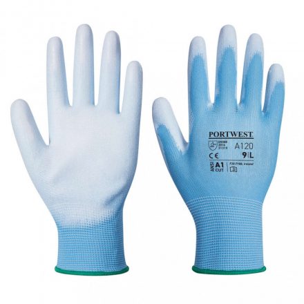 Portwest A120 - Nylon kesztyű PU tenyérmártott - 9/L - kék